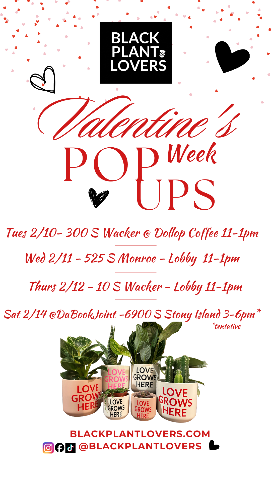 Valentine's Week Pop Ups
