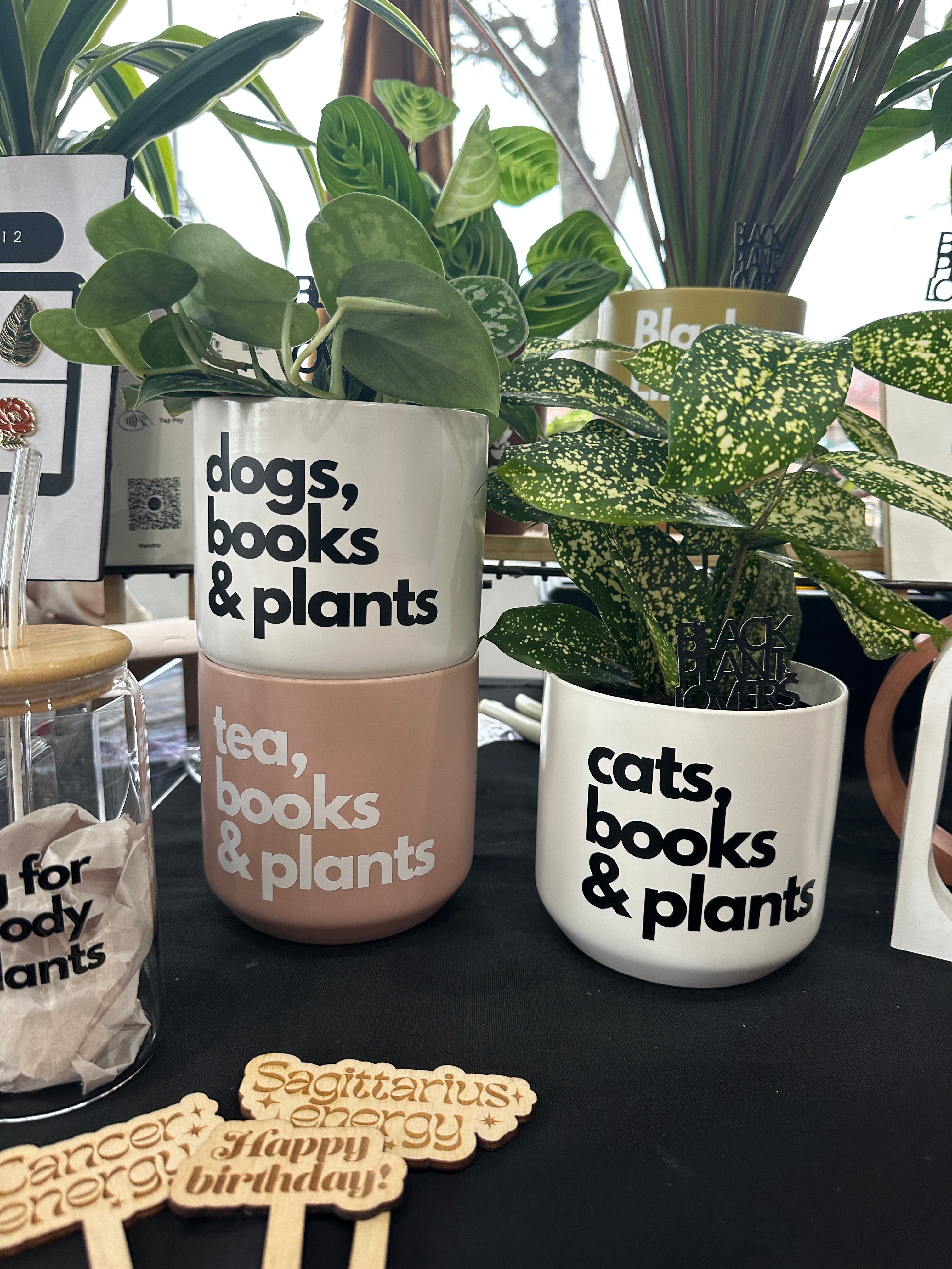 Signature Series Planters - dogs, books & plants