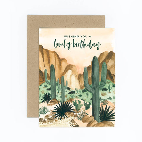 Desert Lovely Birthday Greeting Card