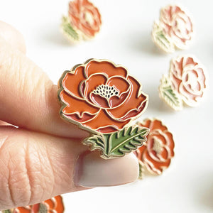 Isabelle Poppy Enamel Pin