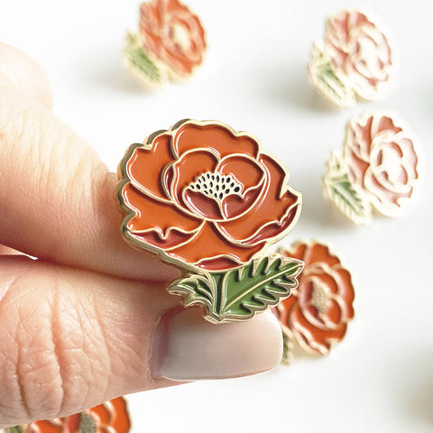 Isabelle Poppy Enamel Pin