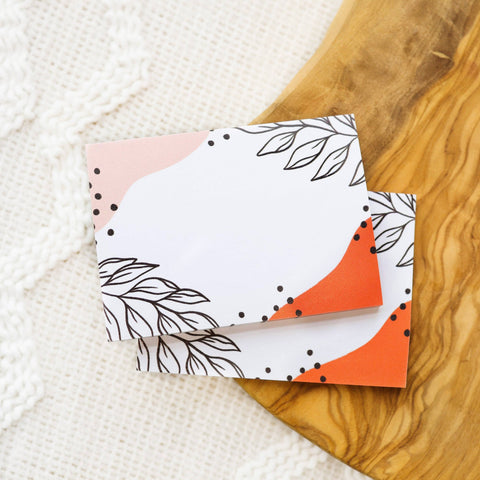 Pink Leaves Post-It® Notes, 50 Sheets, 4x3 in.