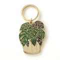 Swiss Monstera Plant Keychain 