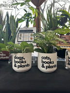 Signature Series Planters - cats, books & plants