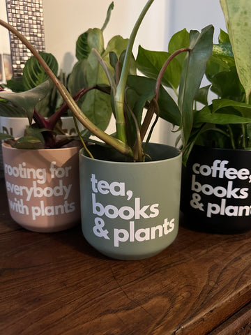 Signature Series Planters - tea, books & plants (5 Color Combos)