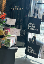 wine, books & plants tote bag - Black