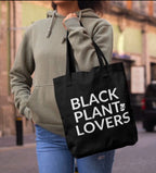 wine, books & plants tote bag - Black