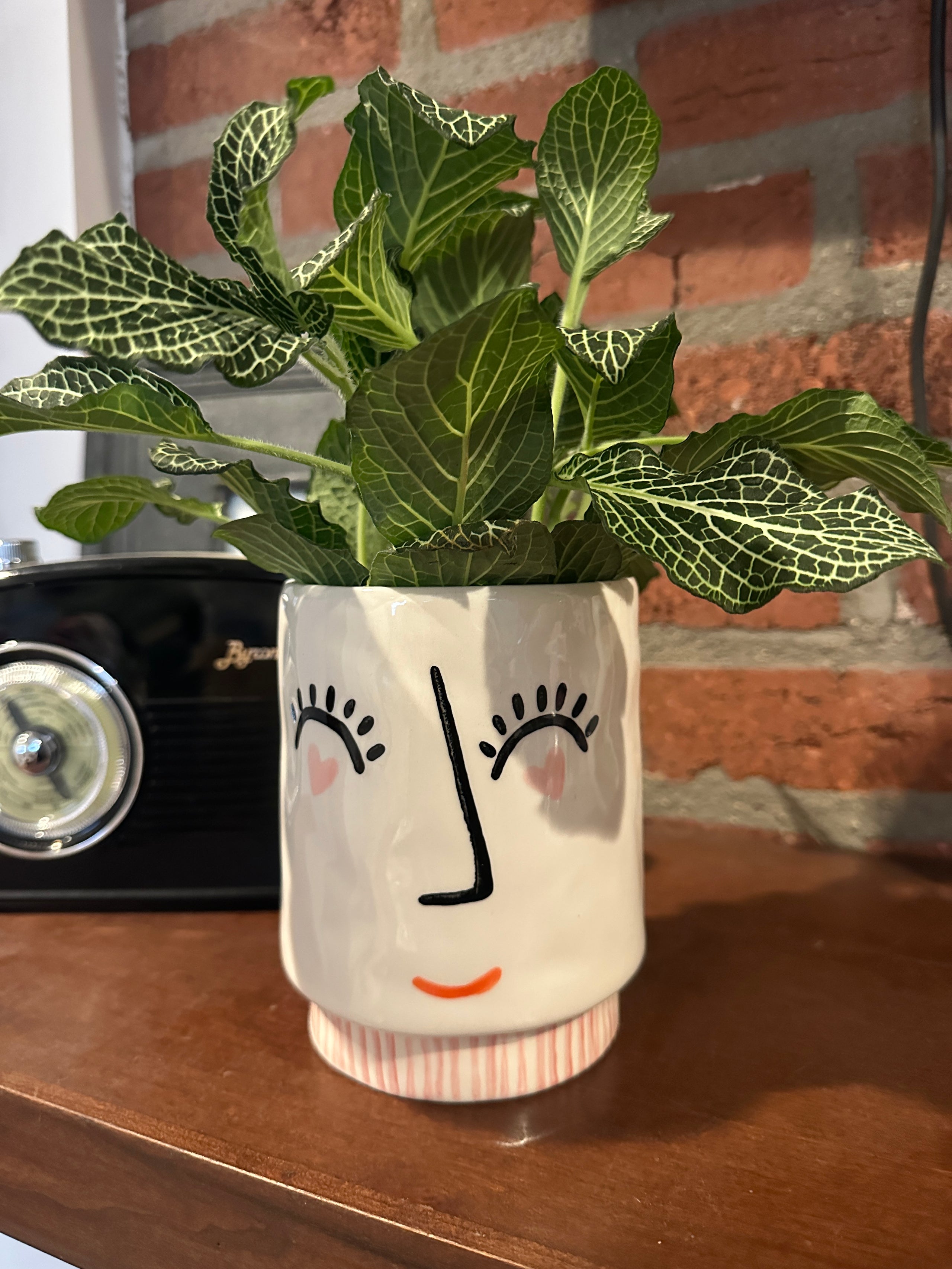 Heart Eyes Footed Planter