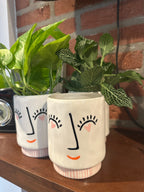 Heart Eyes Footed Planter