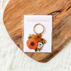 Bouquet Metal Keychain