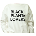 Black Plant Lovers Logo Graphic Crew Sweatshirt - White