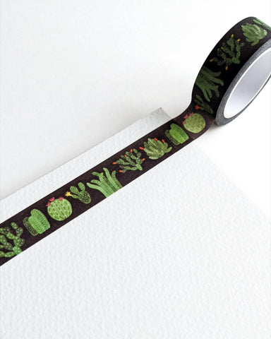 Cacti Washi Tape - Dark