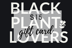 Black Plant Lovers Gift Card