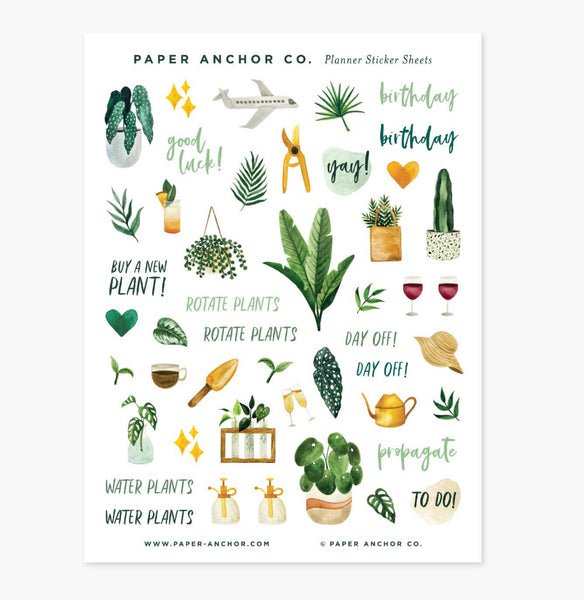 Plant Lover Planner Sticker Sheets
