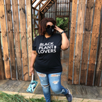 Black Plant Lovers Logo Graphic T-Shirt - Black