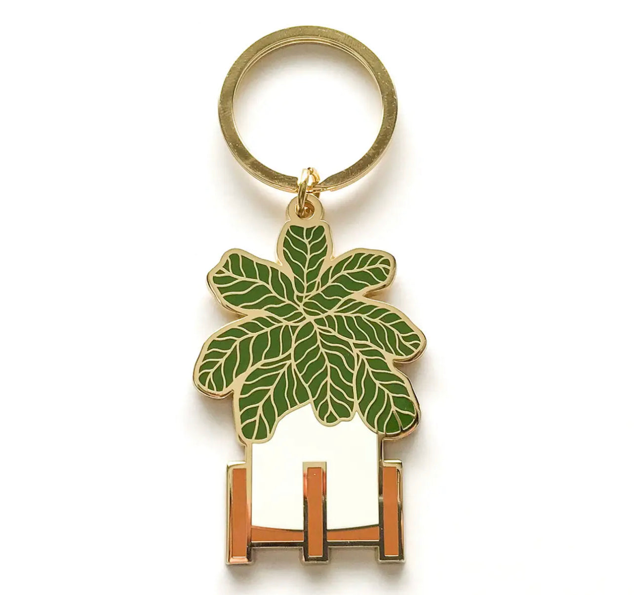 Fiddle Leaf Fig Plant Keychain