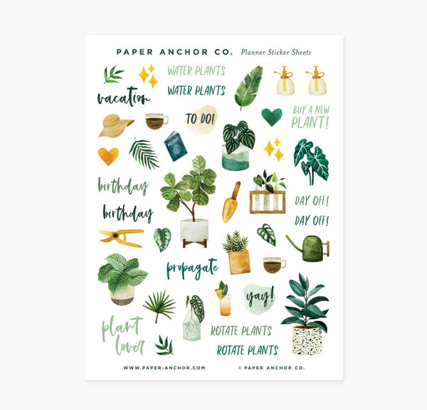 Plant Lover Planner Sticker Sheets