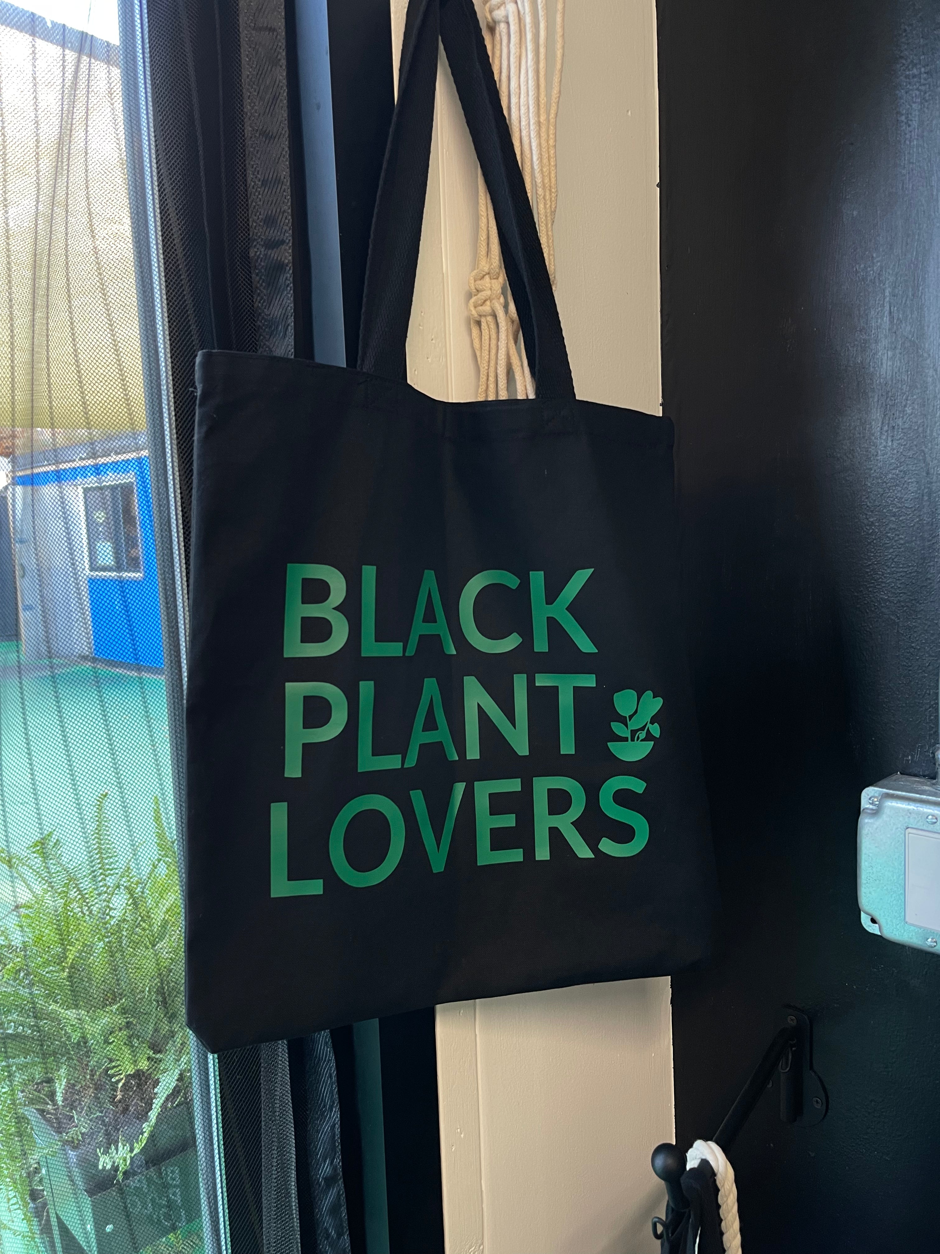 Black Plant Lovers Logo Tote - Black