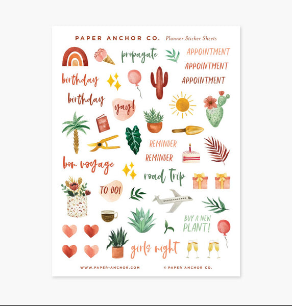 Plant Lover Planner Sticker Sheets