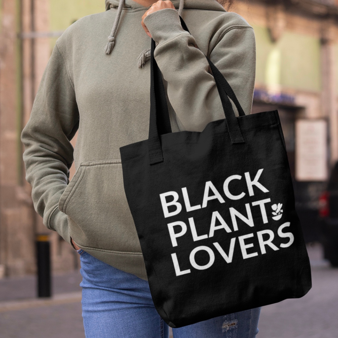 Black Plant Lovers Logo Tote - Black